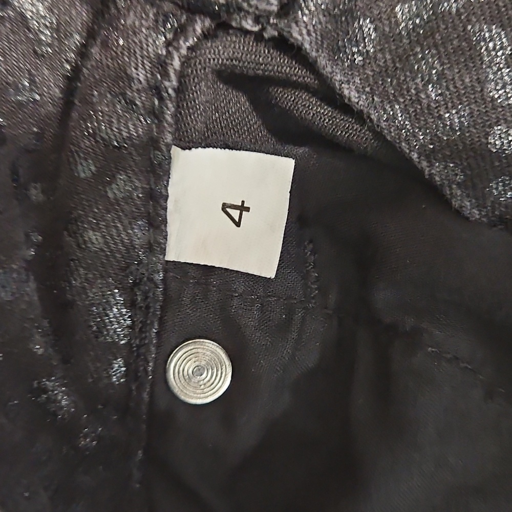 NINE WEST black leopard print jeans - Picture 5 of 13